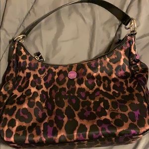 Leopard print coach bag